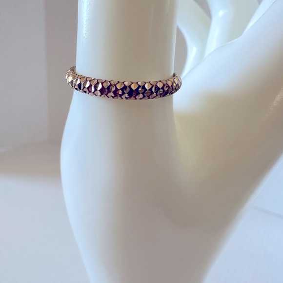 Gold tone boho ring set all different sizes layering rings 4 total - Picture 5 of 6